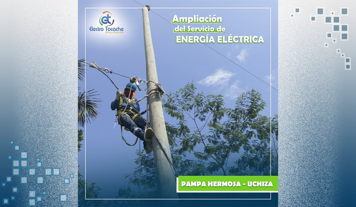 ⚡️#ElectroTocache.
                                        La oportunidad de integrarse a la nueva
                                        era de la tecnología, pronto

                                        se hará realidad en el Caserío de Pampa
                                        Hermosa. Son mas de 150 nuevos

                                        usuarios quienes se beneficiaran del
                                        servicio de energía eléctrica.